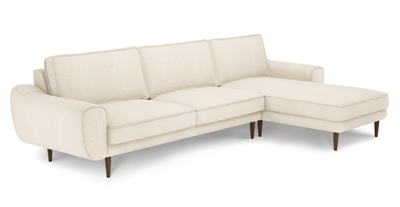 Klem 306 x 171 sectional wooden leg - bouclé