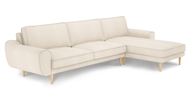 Klem 306 x 171 sectional wooden leg - bouclé