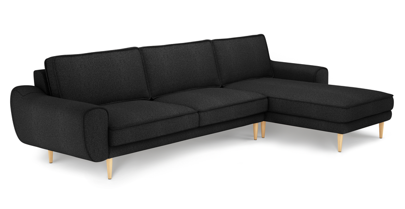 Klem 306 x 171 sectional wooden leg - bouclé