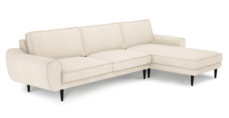 Klem 306 x 171 sectional wooden leg - bouclé