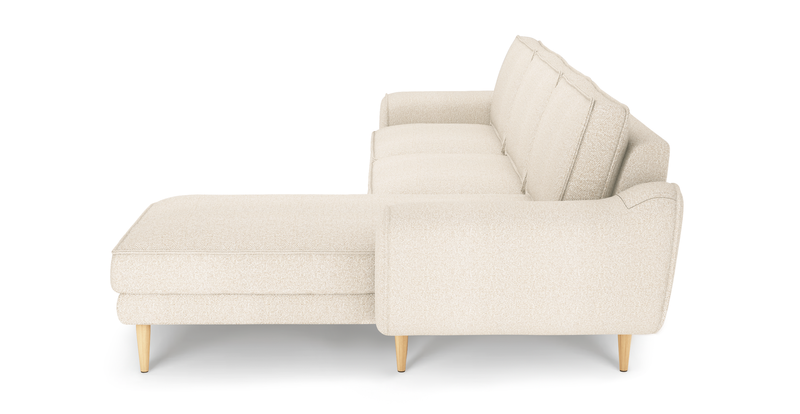 Klem 306 x 171 sectional wooden leg - bouclé