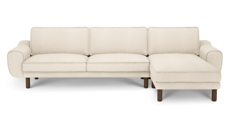 Klem 306 x 171 Sectional Cylindrical Wooden leg - Bouclé