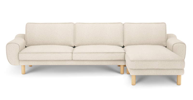 Klem 306 x 171 Sectional Cylindrical Wooden leg - Bouclé