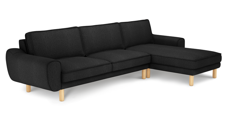 Klem 306 x 171 Sectional Cylindrical Wooden leg - Bouclé