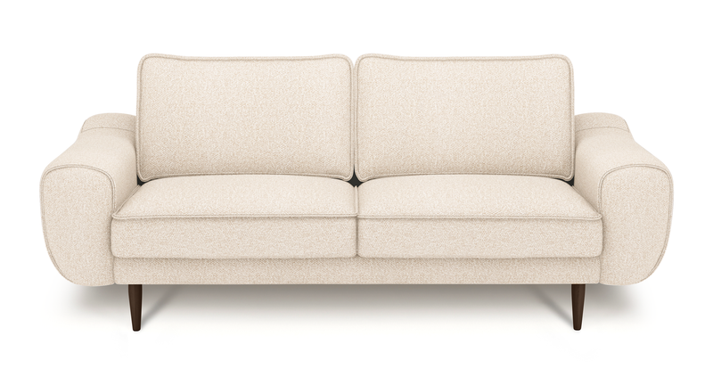 Klem 2 seater sofa wooden leg - bouclé