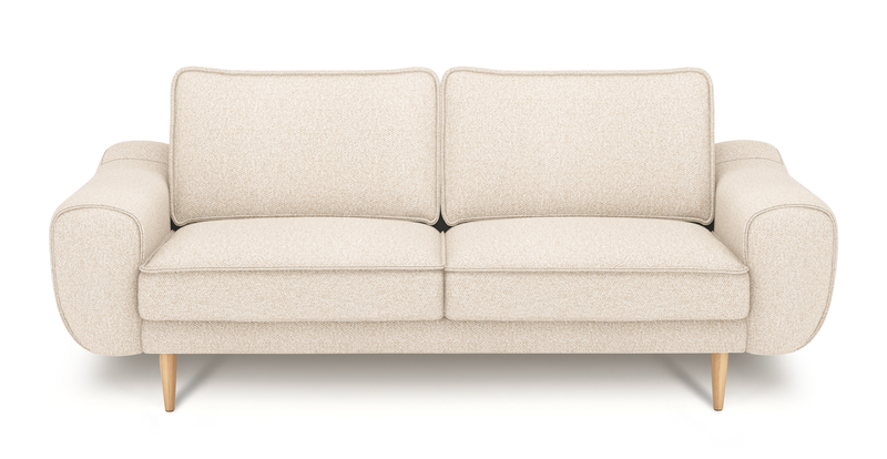 Klem 2 seater sofa wooden leg - bouclé