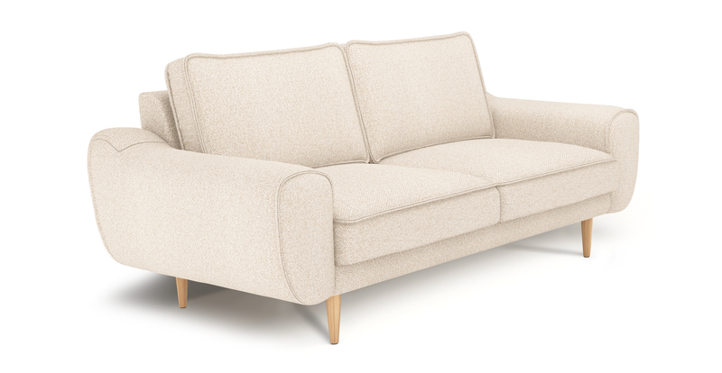 Klem 2 seater sofa wooden leg - bouclé