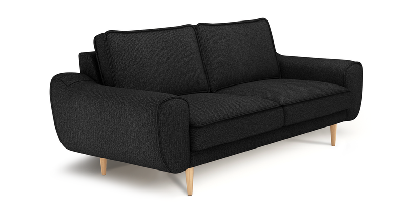 Klem 2 seater sofa wooden leg - bouclé