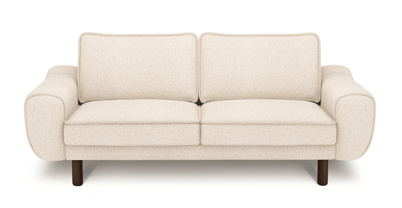 Klem 2 seater Sofa Cylindrical Wooden leg - Bouclé