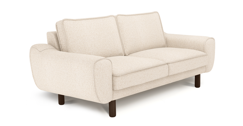 Klem 2 seater Sofa Cylindrical Wooden leg - Bouclé