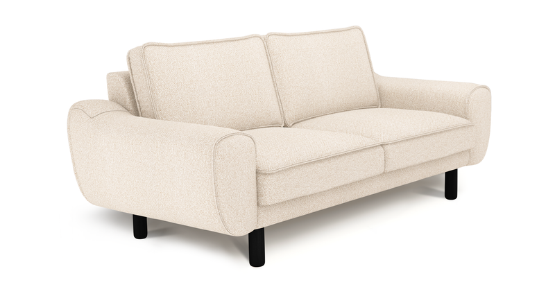 Klem 2 seater Sofa Cylindrical Wooden leg - Bouclé