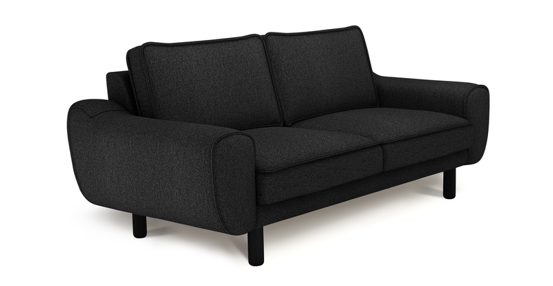 Klem 2 seater Sofa Cylindrical Wooden leg - Bouclé