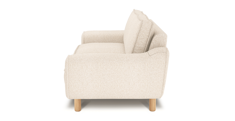 Klem 2 seater Sofa Cylindrical Wooden leg - Bouclé