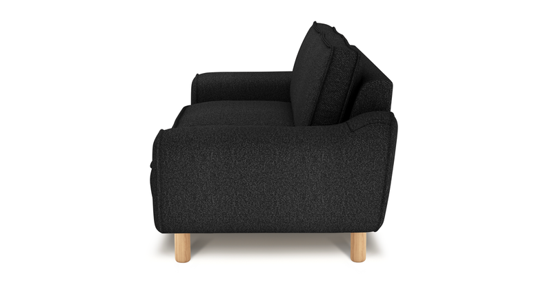 Klem 2 seater Sofa Cylindrical Wooden leg - Bouclé