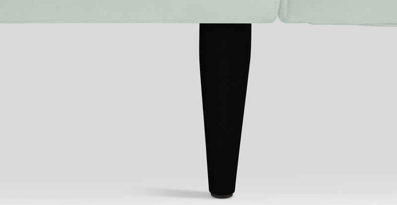 Klem Slim 2-Seater Sofa Wooden Leg - Velvet