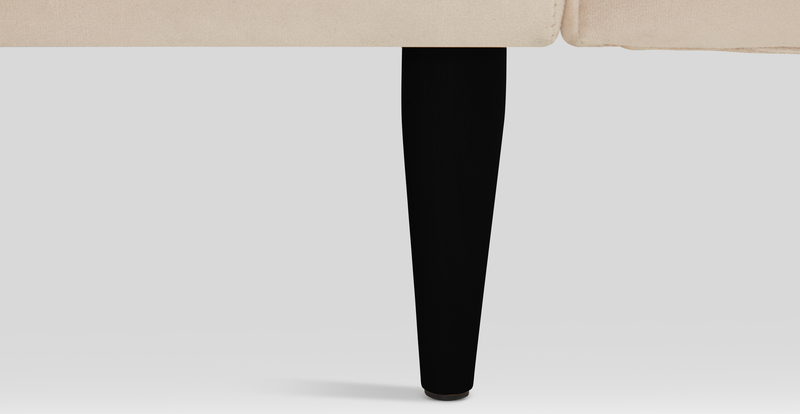 Klem Slim 2-Seater Sofa Wooden Leg - Velvet