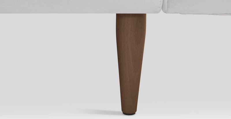Klem Slim 2-Seater Sofa Wooden Leg - Velvet