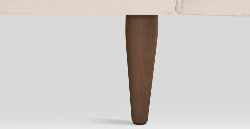 Klem Slim 2-Seater Sofa Wooden Leg - Velvet