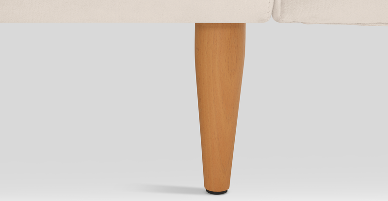 Klem Slim 2-Seater Sofa Wooden Leg - Velvet