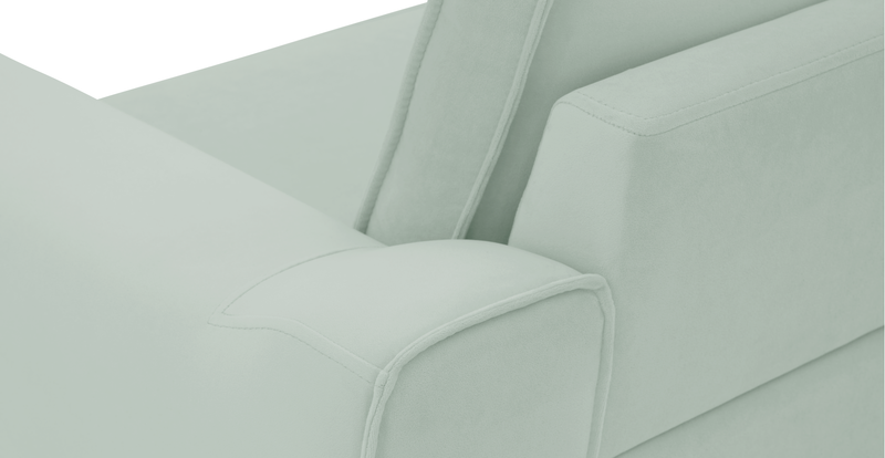 Klem 3-Sitzer Sofa Zylindrisch Holzbein - Samt