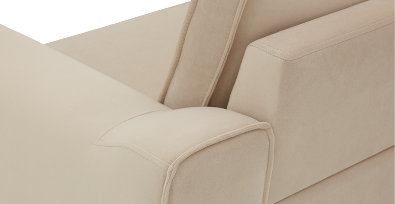 Klem 3-Sitzer Sofa Zylindrisch Holzbein - Samt