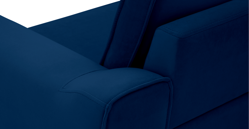 Klem 3-Sitzer Sofa Zylindrisch Holzbein - Samt