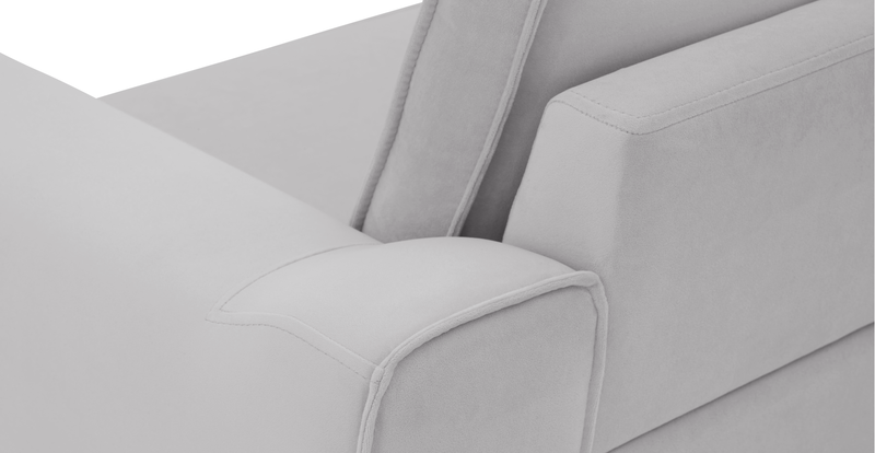 Klem 3-Sitzer Sofa Zylindrisch Holzbein - Samt