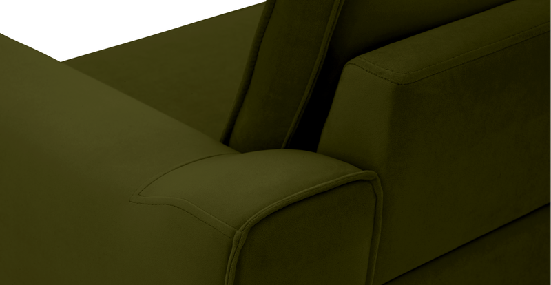 Klem 3-Sitzer Sofa Zylindrisch Holzbein - Samt