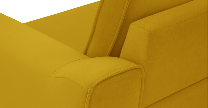 Klem 3-Sitzer Sofa Zylindrisch Holzbein - Samt