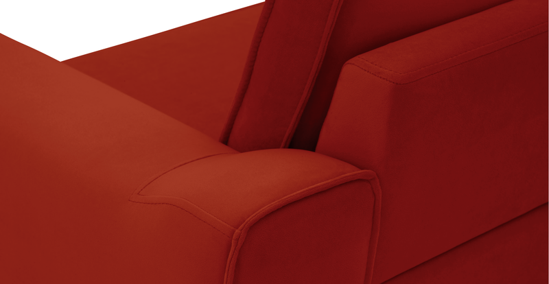 Klem 3-Sitzer Sofa Zylindrisch Holzbein - Samt