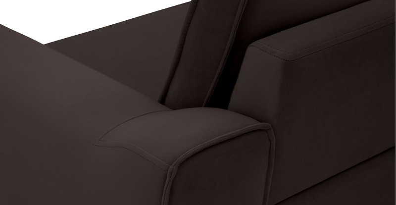 Klem 3-Sitzer Sofa Zylindrisch Holzbein - Samt