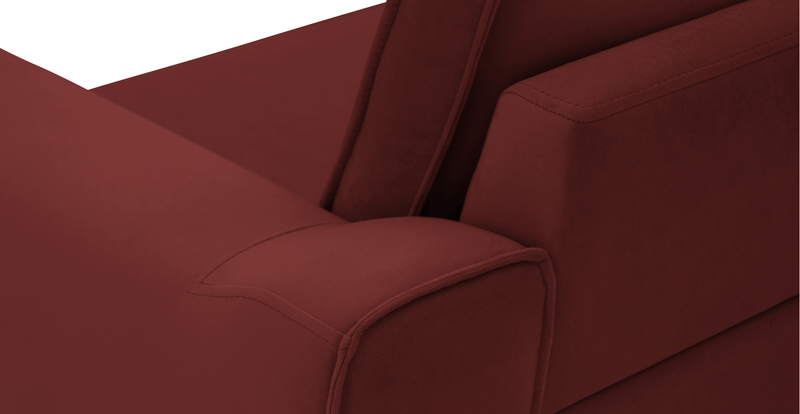 Klem 3-Sitzer Sofa Zylindrisch Holzbein - Samt