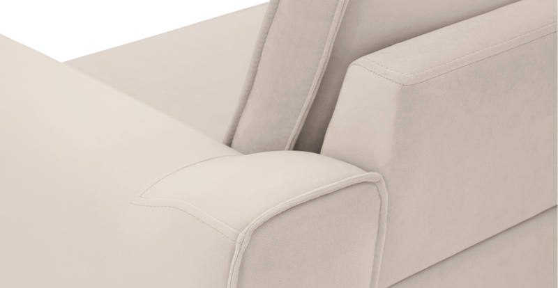 Klem 3-Sitzer Sofa Zylindrisch Holzbein - Samt