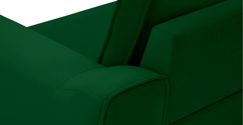 Klem 3-Sitzer Sofa Zylindrisch Holzbein - Samt