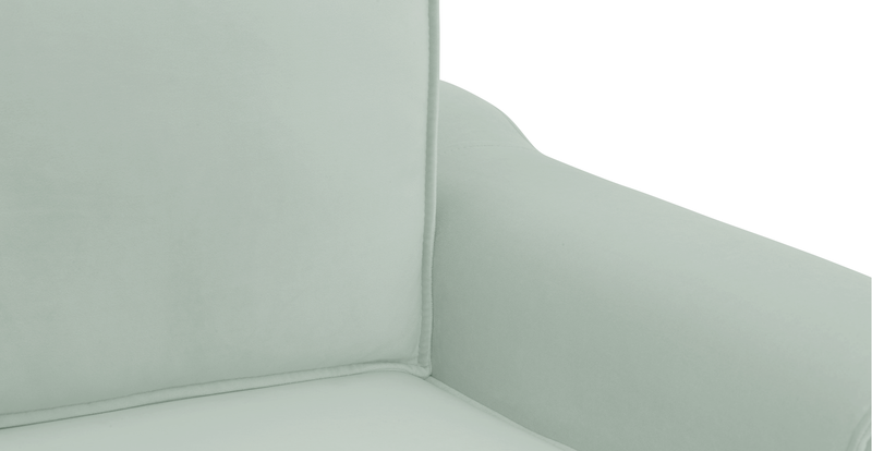 Klem 3-Sitzer Sofa Zylindrisch Holzbein - Samt