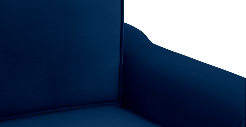 Klem 3-Sitzer Sofa Zylindrisch Holzbein - Samt