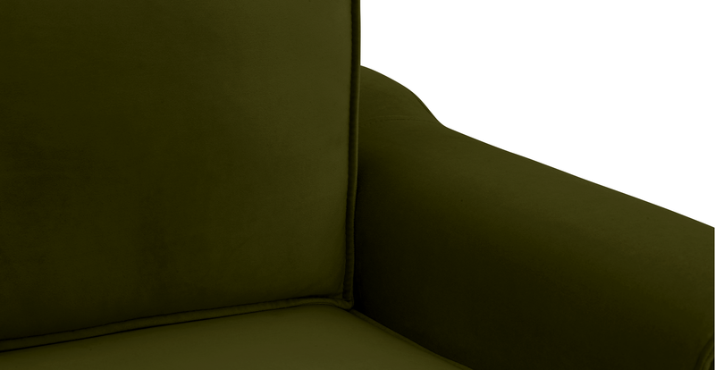 Klem 3-Sitzer Sofa Zylindrisch Holzbein - Samt