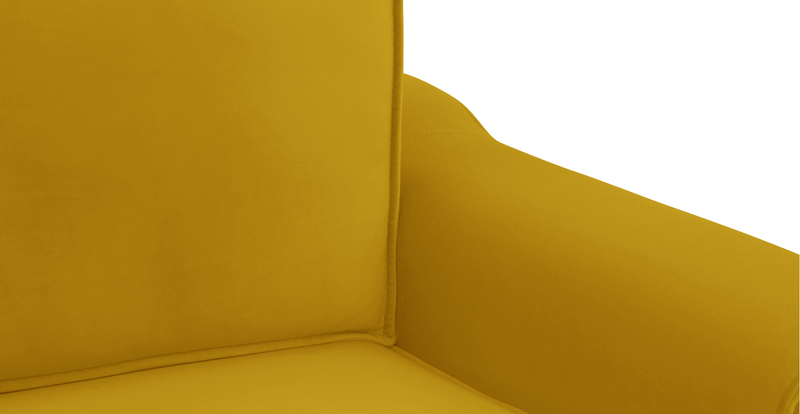 Klem 3-Sitzer Sofa Zylindrisch Holzbein - Samt