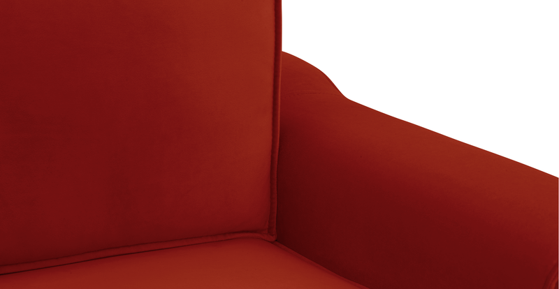Klem 3-Sitzer Sofa Zylindrisch Holzbein - Samt