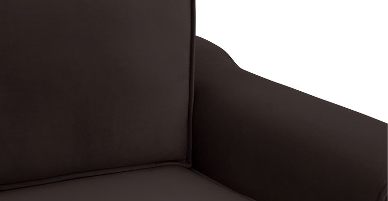 Klem 3-Sitzer Sofa Zylindrisch Holzbein - Samt