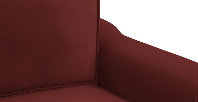 Klem Armchair Large Wooden Leg - Velvet