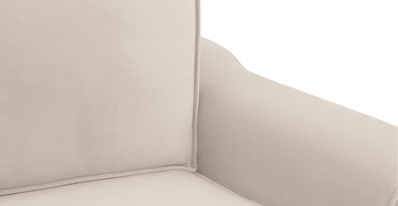 Klem 3-Sitzer Sofa Zylindrisch Holzbein - Samt