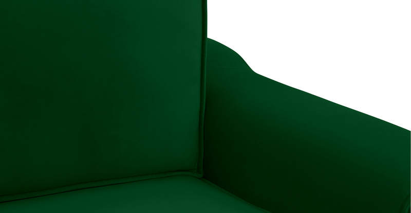 Klem 3-Sitzer Sofa Zylindrisch Holzbein - Samt
