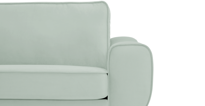 Klem 3-Sitzer Sofa Zylindrisch Holzbein - Samt