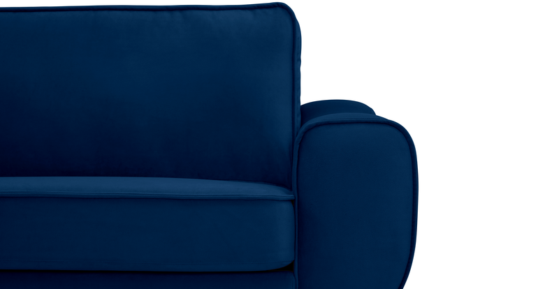 Klem 3-Sitzer Sofa Zylindrisch Holzbein - Samt