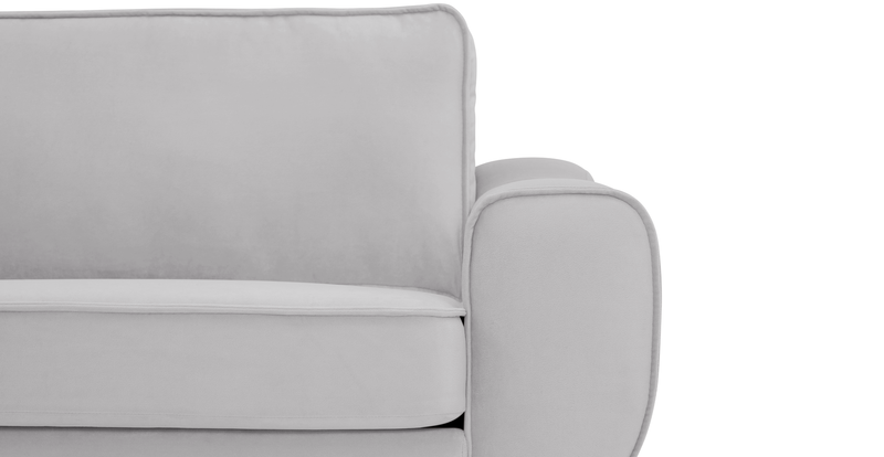 Klem 3-Sitzer Sofa Zylindrisch Holzbein - Samt