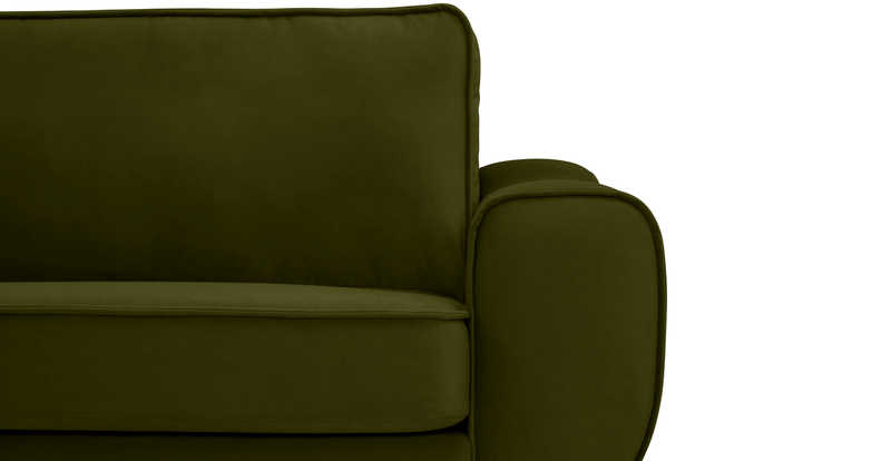 Klem Armchair Large Wooden Leg - Velvet