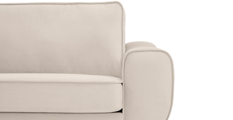 Klem 3-Sitzer Sofa Zylindrisch Holzbein - Samt