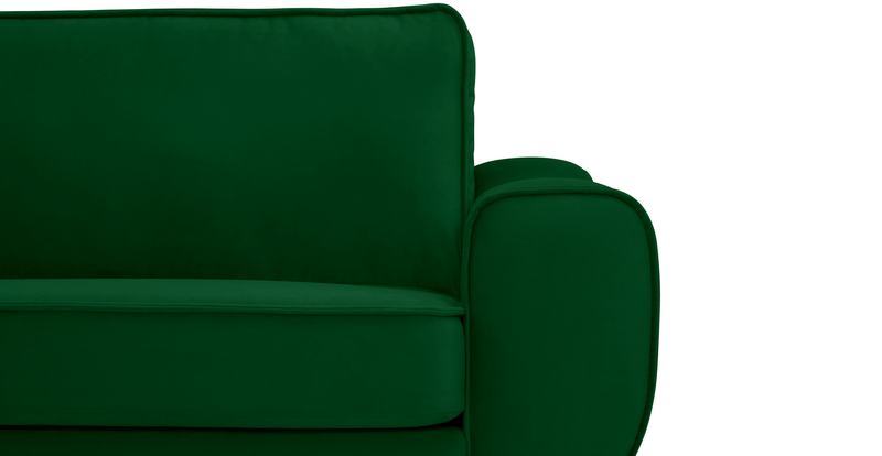 Klem 3-Sitzer Sofa Zylindrisch Holzbein - Samt