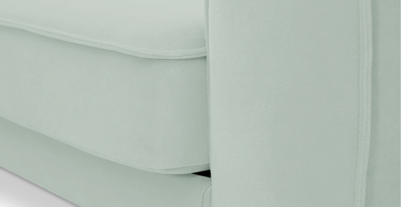 Klem 3-Sitzer Sofa Zylindrisch Holzbein - Samt